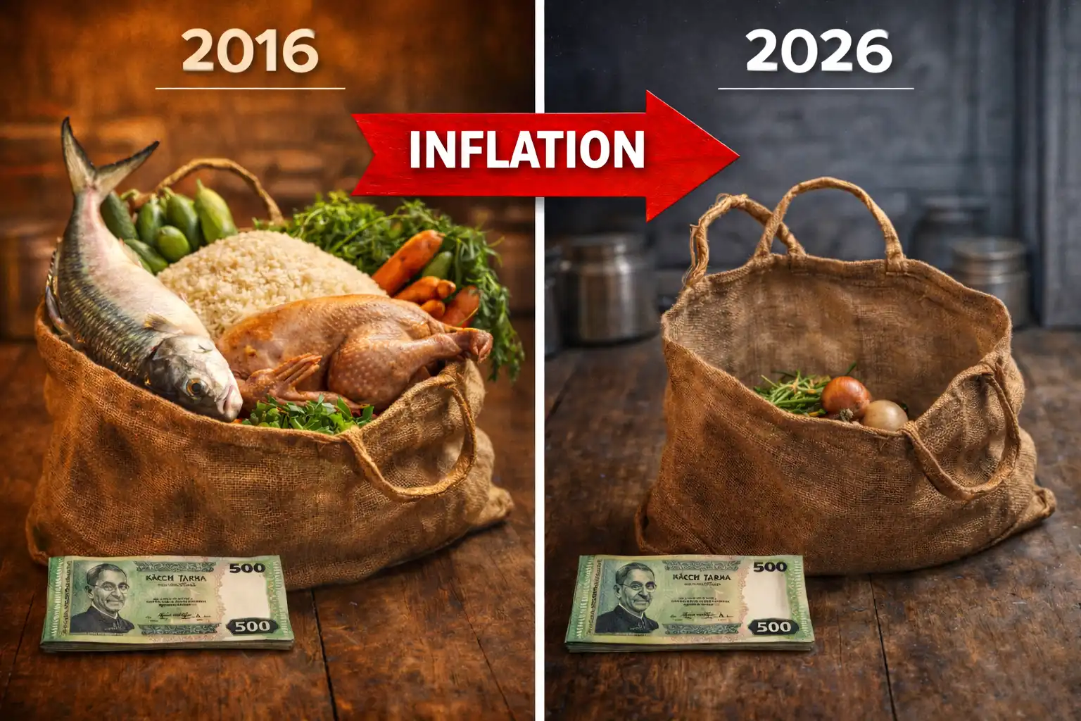 ১০ বছরে আপনার ৫০০ টাকা কতটুকু 'ছোট' হয়েছে? অলস টাকা জমিয়ে আপনি কি আসলে গরিব হচ্ছেন?